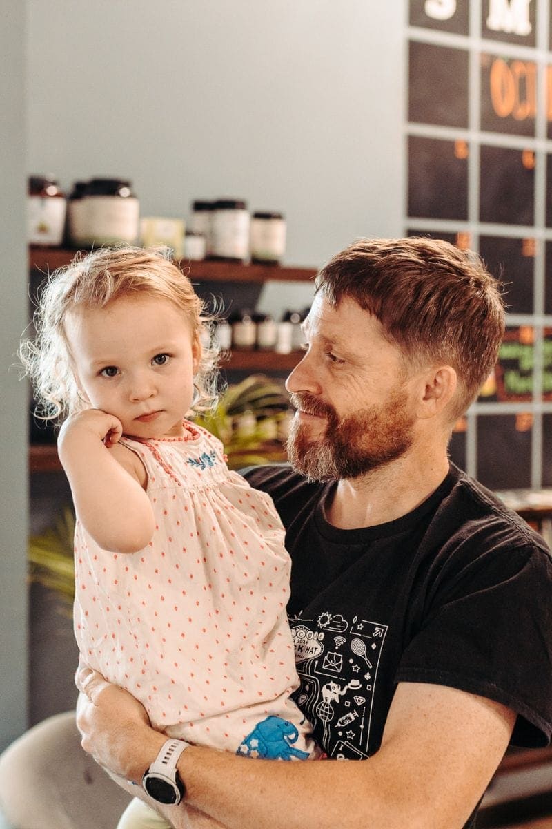 Father and daughter at River City Wellness