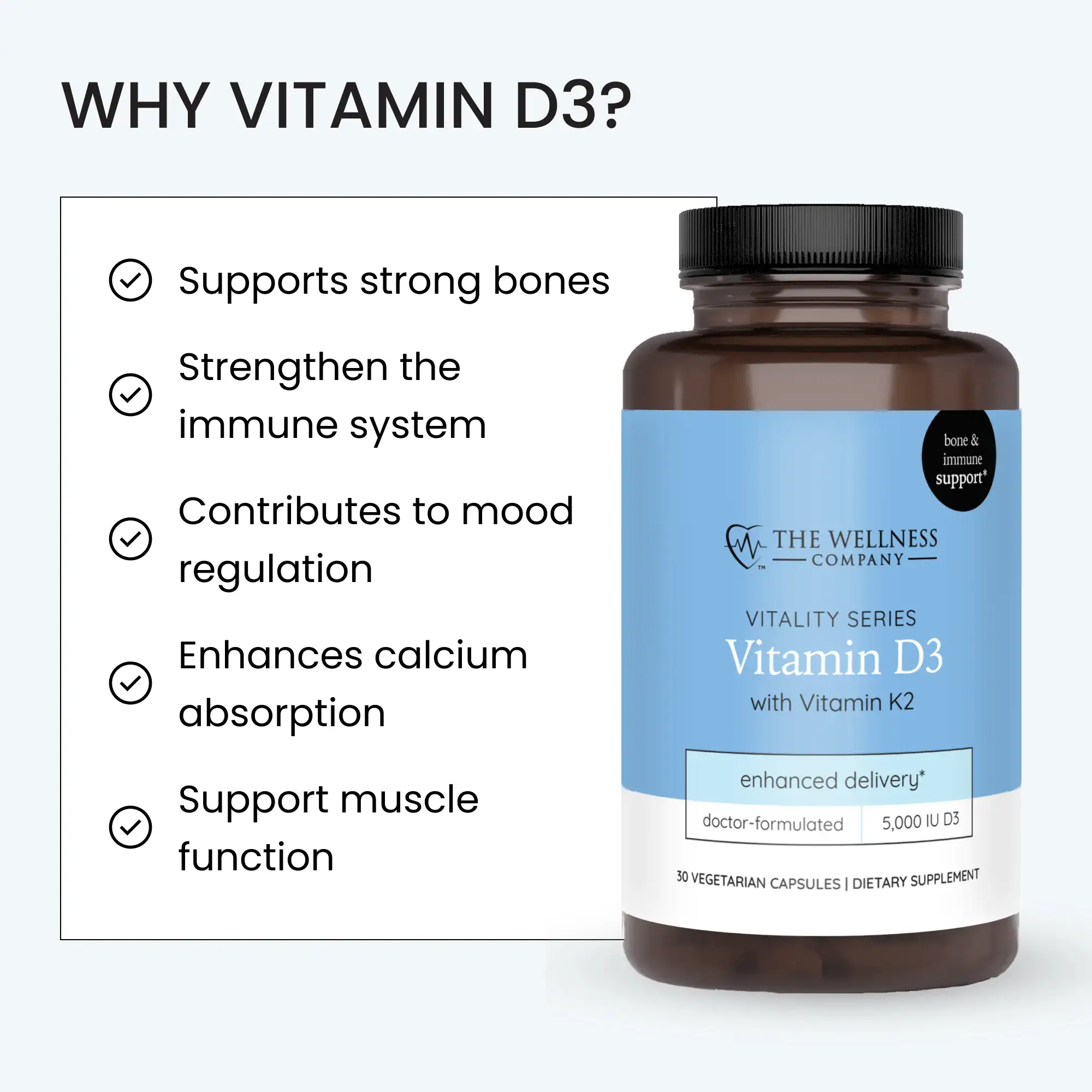 Vitamin D3 + K2 5 Vitamin D3 + K2